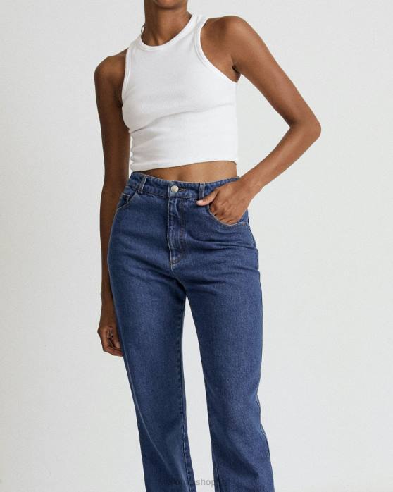femmes bleu P64N995 Alohas dimanche - jeans en coton bleu
