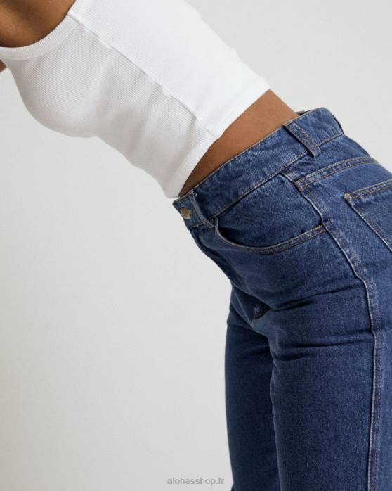 femmes bleu P64N995 Alohas dimanche - jeans en coton bleu