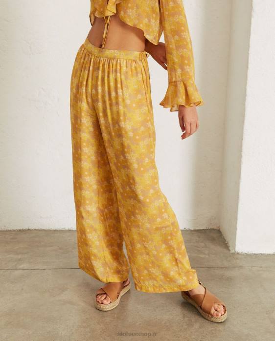 femmes freesia jaune doux P64N822 Alohas cliffhanger - pantalon multicolore jaune