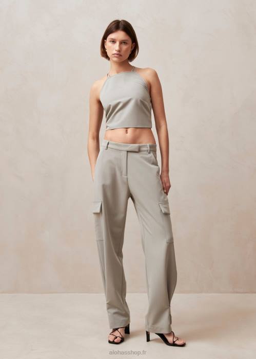femmes gris clair P64N609 Alohas rita - pantalon cargo gris