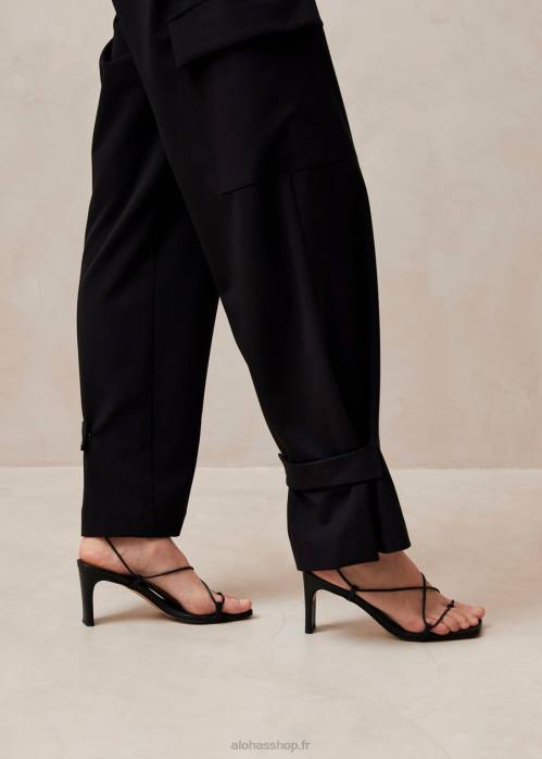 femmes noir P64N610 Alohas rita - pantalon cargo noir