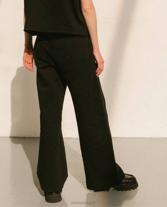femmes noir P64N796 Alohas ristretto - pantalon en coton noir