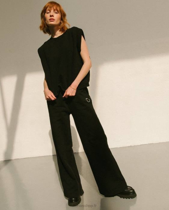 femmes noir P64N796 Alohas ristretto - pantalon en coton noir