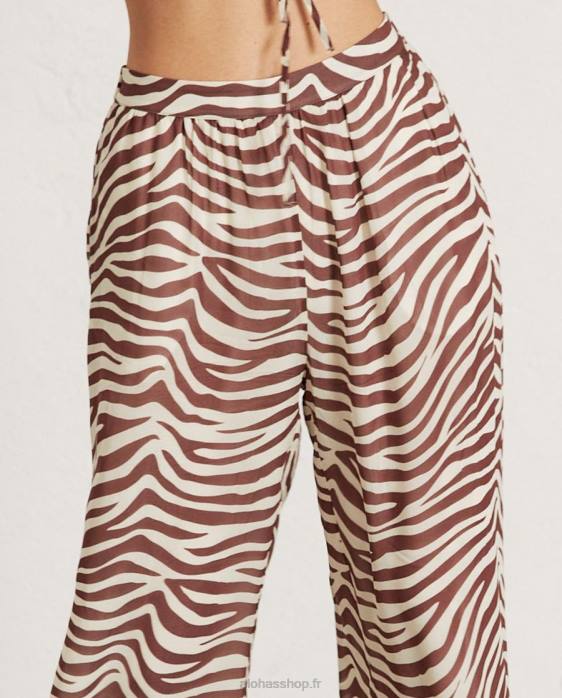 femmes noix de muscade safari P64N821 Alohas cliffhanger safari - pantalon marron et blanc