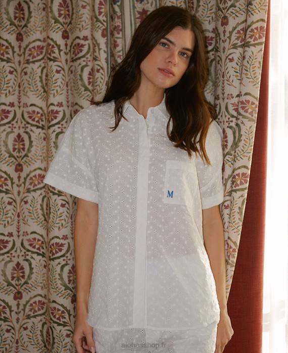 femmesP64N637 Alohas blanca - haut de pyjama blanc