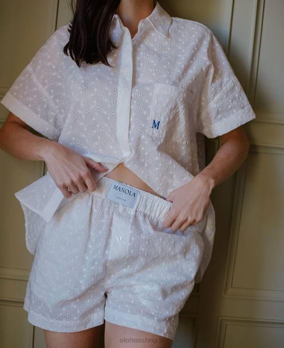 femmesP64N637 Alohas blanca - haut de pyjama blanc