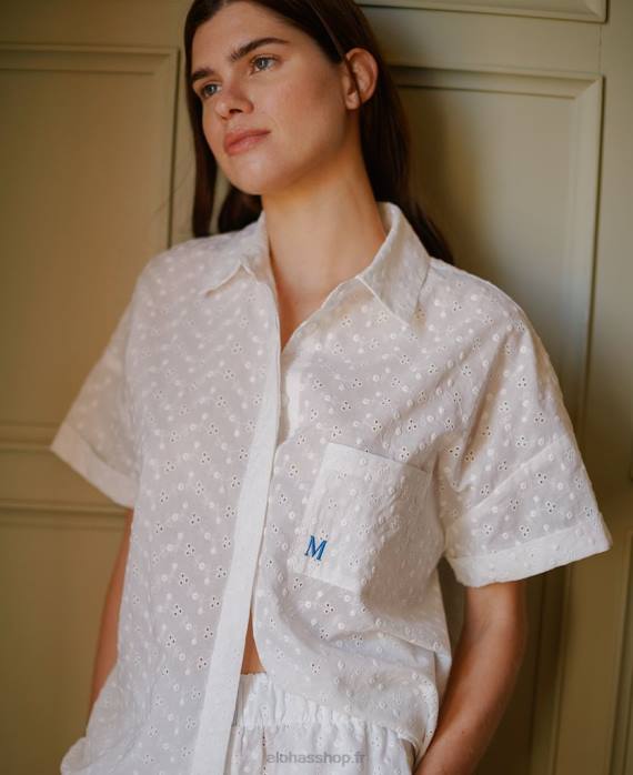 femmesP64N637 Alohas blanca - haut de pyjama blanc