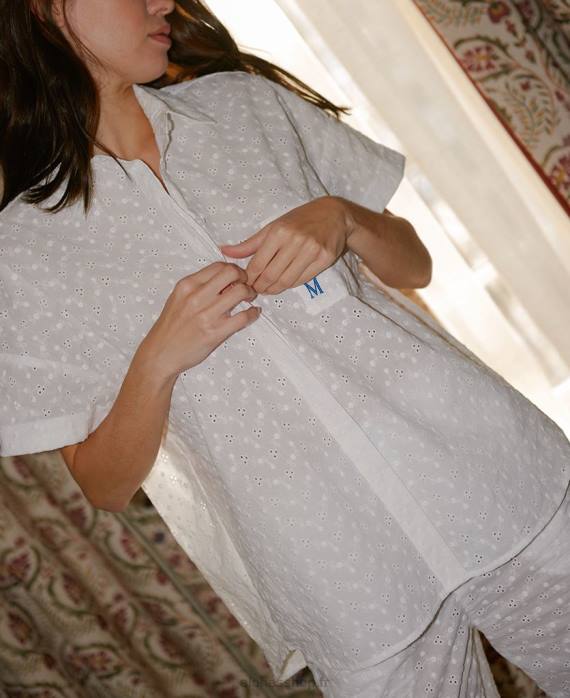 femmesP64N637 Alohas blanca - haut de pyjama blanc