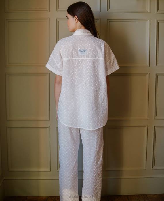 femmesP64N703 Alohas blanca - pantalon de pyjama blanc