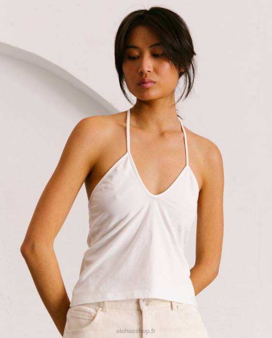 femmes Ivoire P64N1005 Alohas pipe dream - top en coton blanc