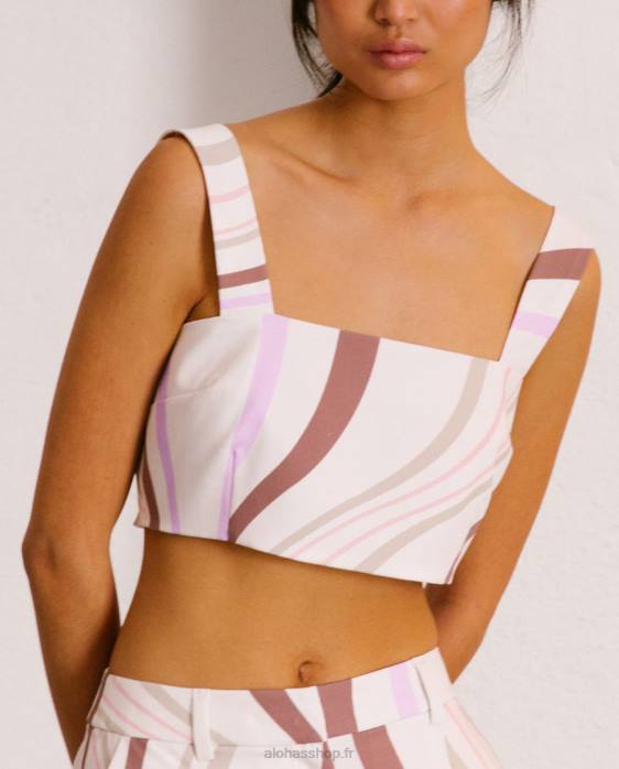 femmes freesia jaune doux P64N1015 Alohas bayshore - haut multicolore