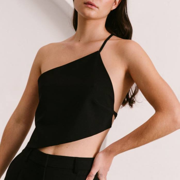 femmes noir P64N810 Alohas mélodrame - haut en coton noir