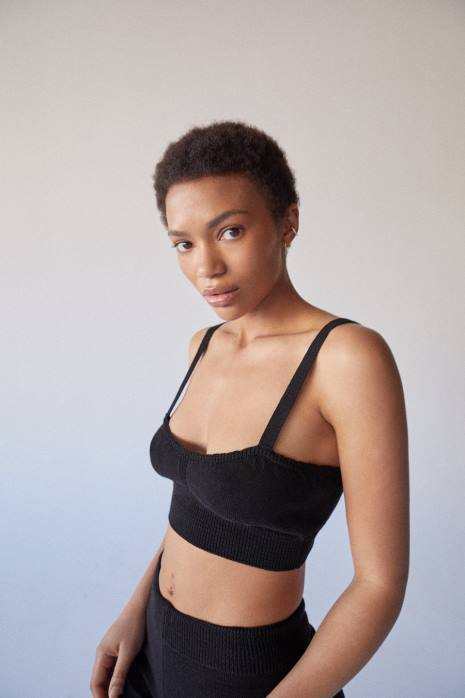 femmes noir P64N811 Alohas charme - haut en maille noir