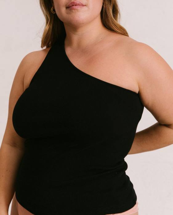 femmes noir P64N848 Alohas cortado - haut en coton noir