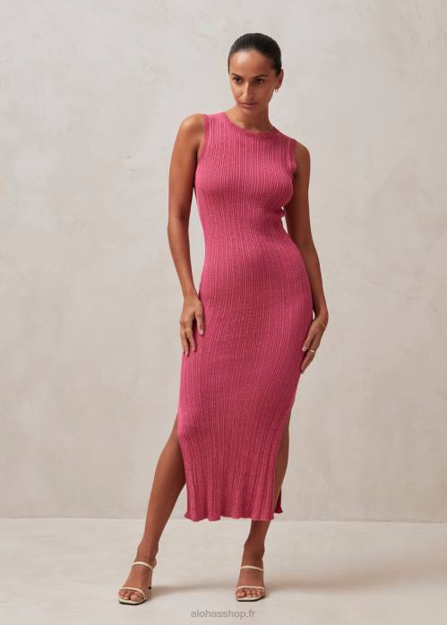 femmes magenta scintillant P64N615 Alohas breezy glim - robe en maille rose
