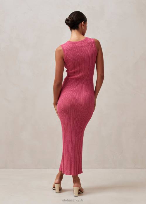 femmes magenta scintillant P64N615 Alohas breezy glim - robe en maille rose