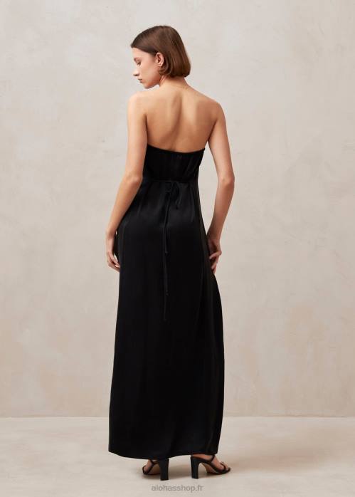 femmes noir P64N598 Alohas ilia - robe longue noire