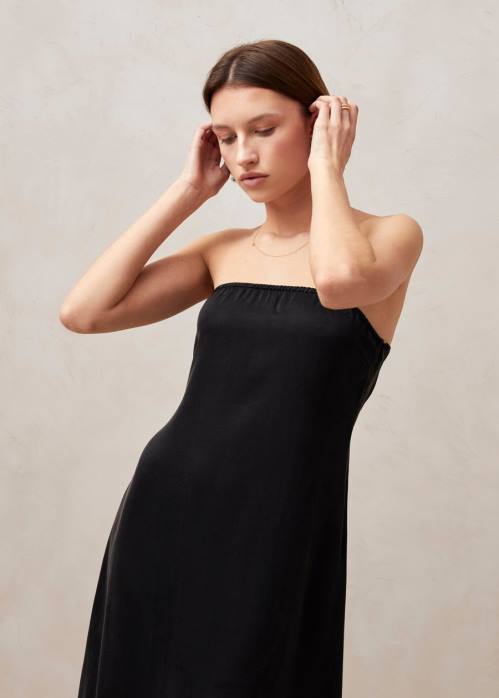femmes noir P64N598 Alohas ilia - robe longue noire