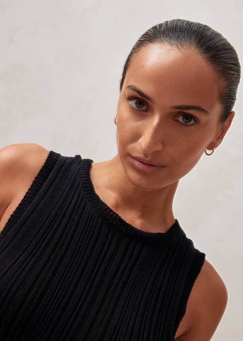 femmes noir P64N617 Alohas Breezy - robe en maille noire