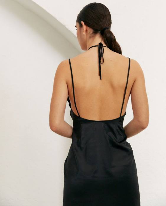 femmes noir P64N791 Alohas oiseau de nuit - robe noire