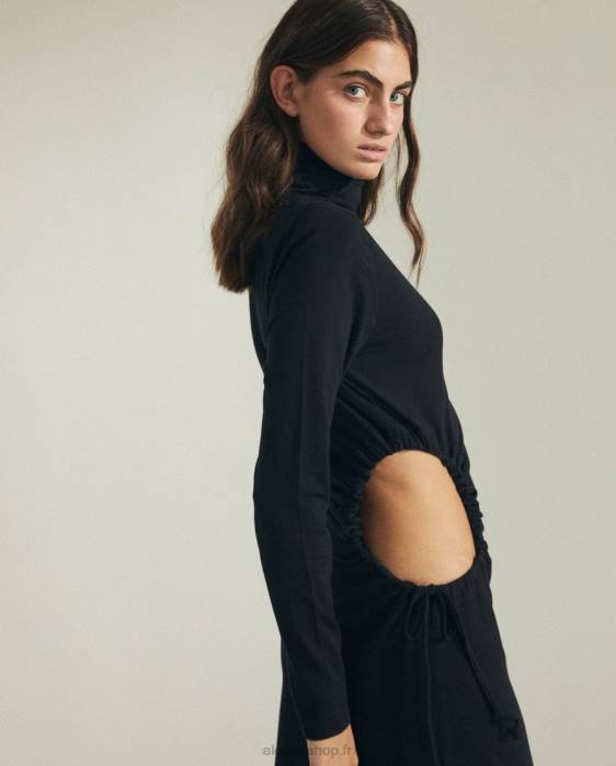 femmes noir P64N878 Alohas knockout - robe en coton noir