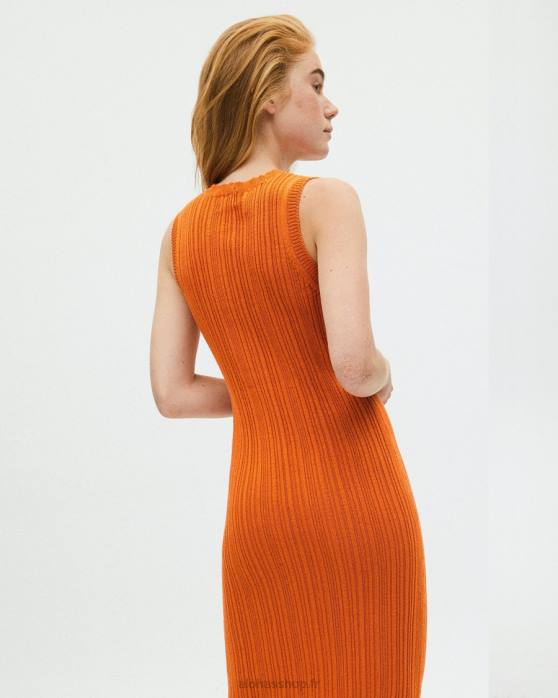 femmes orange clémentine P64N618 Alohas aéré ​​- robe orange