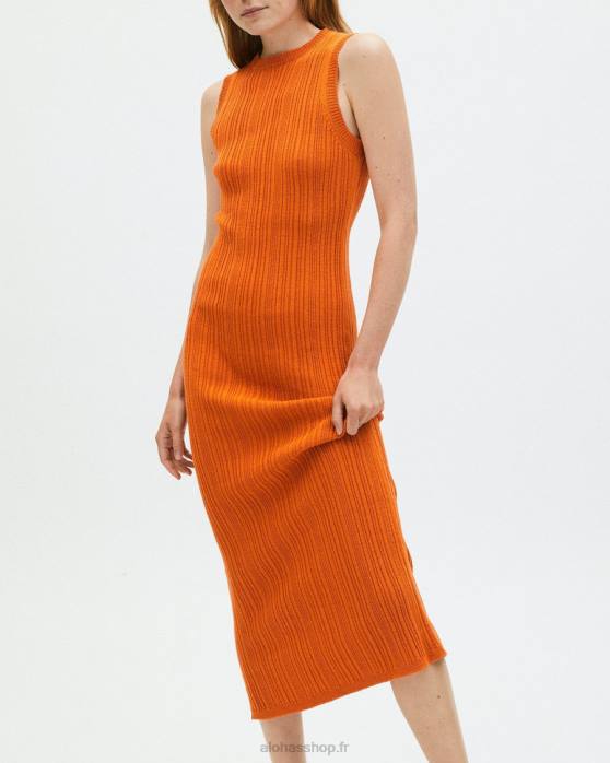 femmes orange clémentine P64N618 Alohas aéré ​​- robe orange