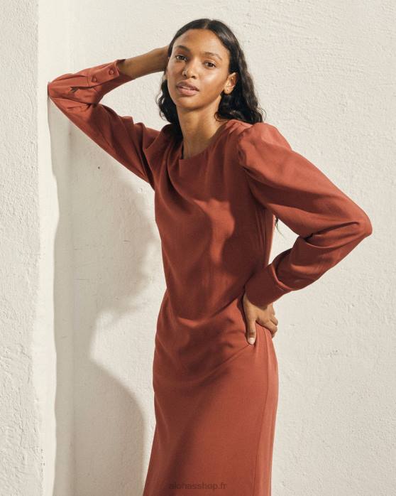 femmes terre cuite P64N1004 Alohas exclesa - robe marron
