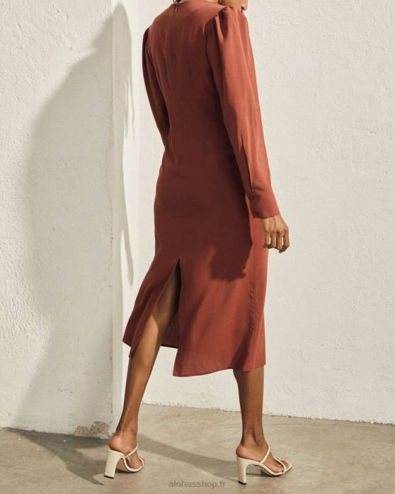 femmes terre cuite P64N1004 Alohas exclesa - robe marron