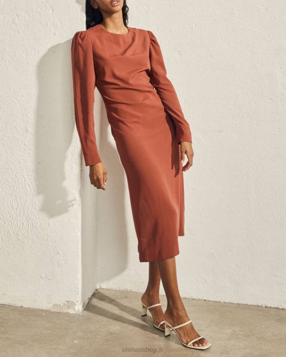 femmes terre cuite P64N1004 Alohas exclesa - robe marron