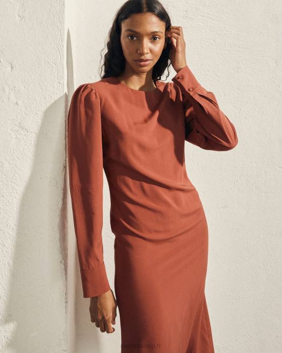 femmes terre cuite P64N1004 Alohas exclesa - robe marron