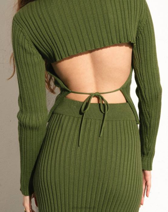 femmes vert émeraude P64N670 Alohas wise - jupe en maille verte