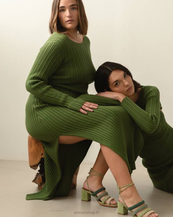 femmes vert émeraude P64N670 Alohas wise - jupe en maille verte
