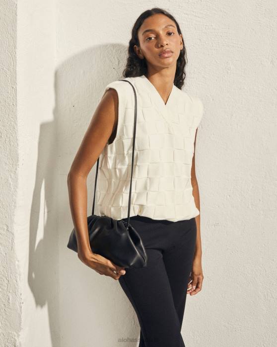 femmes Ivoire P64N714 Alohas temps plein - gilet en tricot blanc
