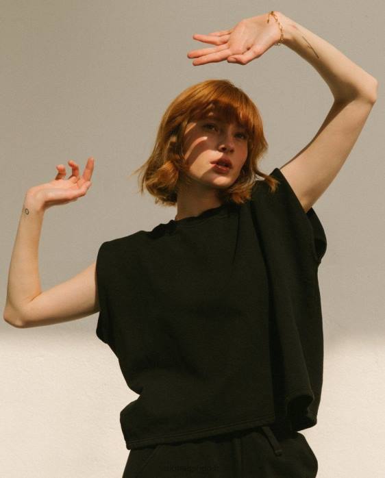 femmes noir P64N767 Alohas corretto - haut en coton noir
