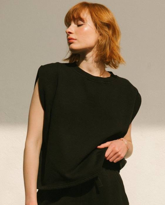 femmes noir P64N767 Alohas corretto - haut en coton noir