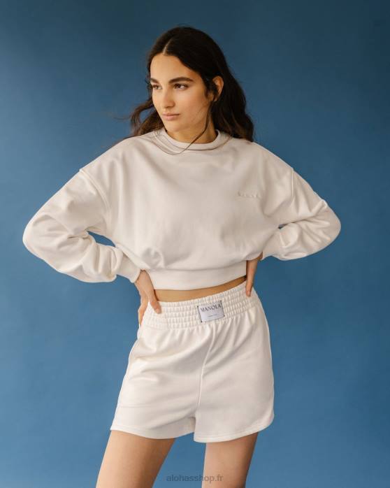 femmesP64N776 Alohas rocky - short en coton blanc