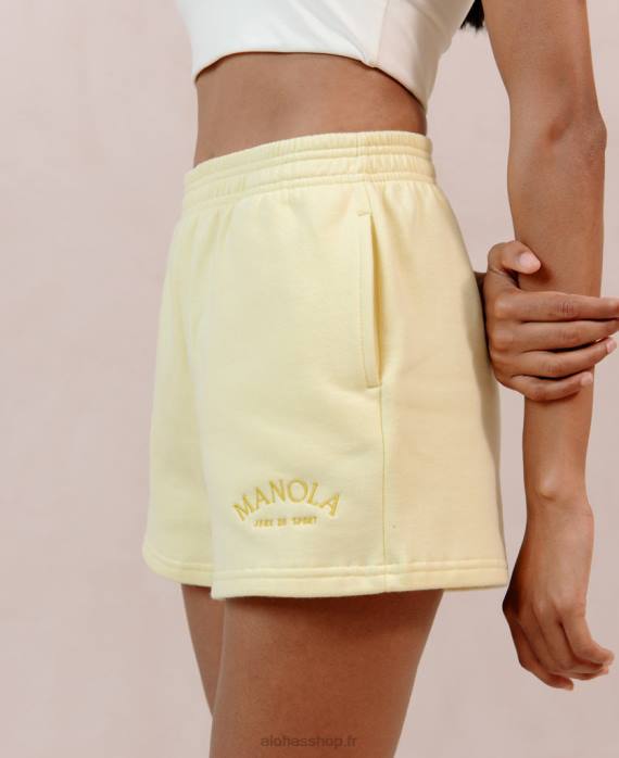 femmesP64N978 Alohas iconica - short en coton jaune
