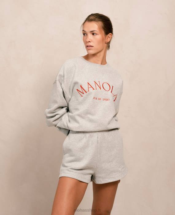 femmes gris chiné P64N980 Alohas iconique - short en coton gris