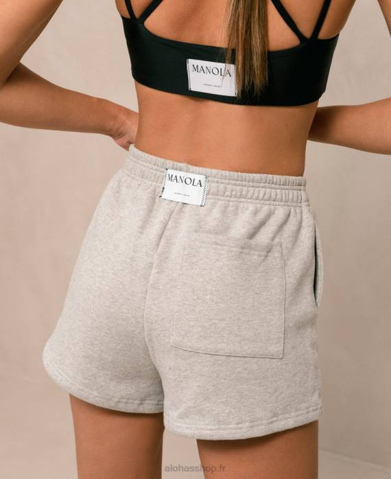 femmes gris chiné P64N980 Alohas iconique - short en coton gris