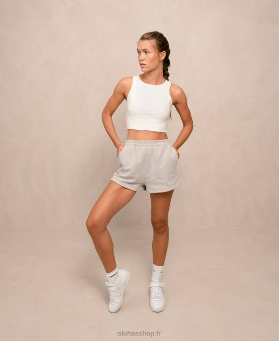 femmes gris chiné P64N980 Alohas iconique - short en coton gris