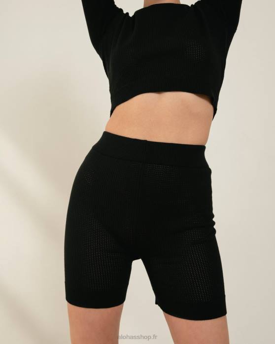 femmes noir P64N800 Alohas recrue - short en tricot noir