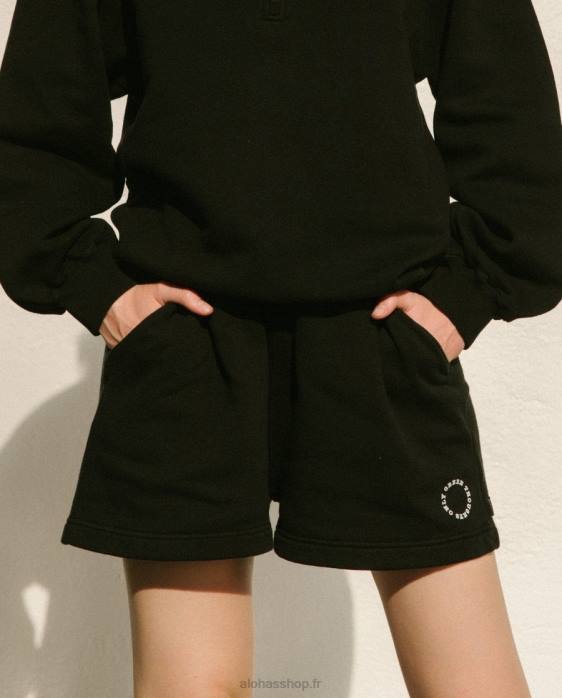 femmes noir P64N871 Alohas cappuccino - short en coton noir