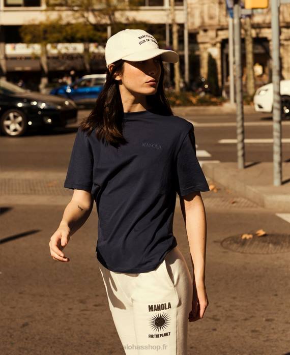 femmesP64N903 Alohas pour la planète - t-shirt bleu marine