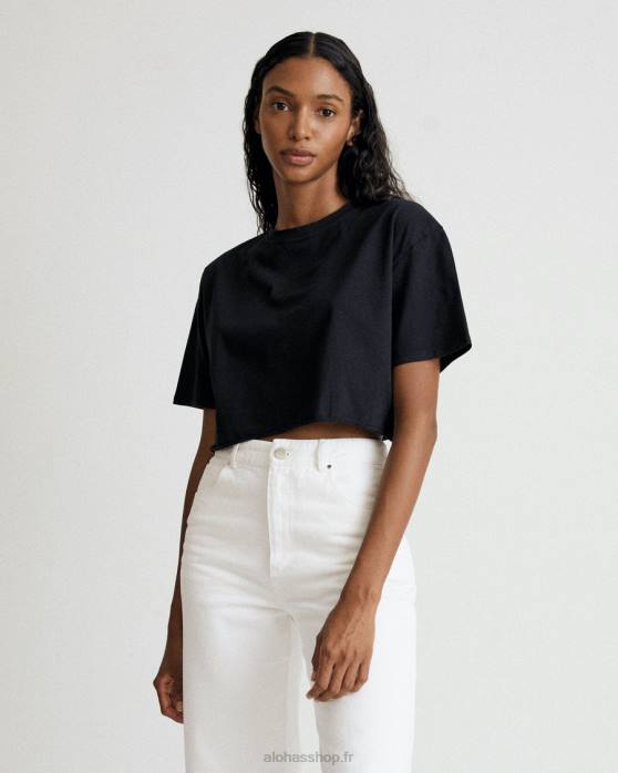 femmes noir P64N783 Alohas mouche - t-shirt en coton noir