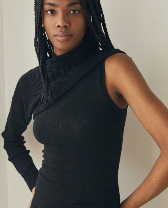 femmes noir P64N876 Alohas créateur - top en maille noir