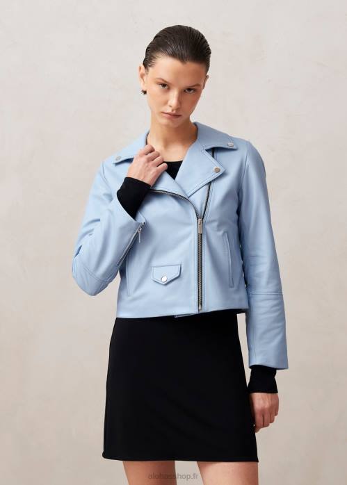 femmes Maui bleu P64N1024 Alohas tours - veste en cuir bleu