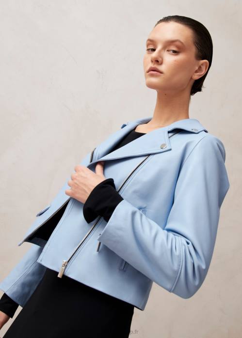femmes Maui bleu P64N1024 Alohas tours - veste en cuir bleu