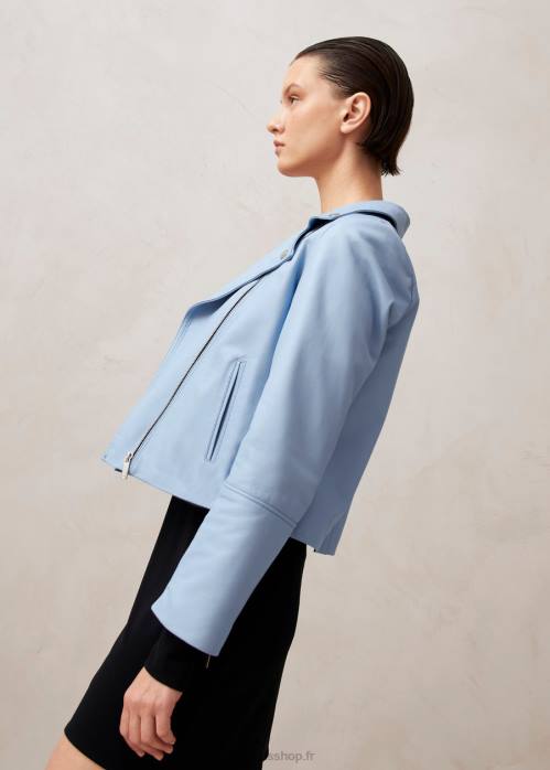 femmes Maui bleu P64N1024 Alohas tours - veste en cuir bleu