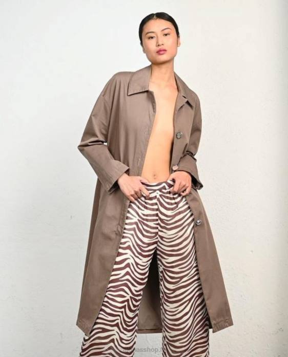 femmes brun muscade P64N1007 Alohas flash - veste en coton marron